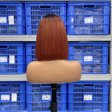 Free Shipping Jesvia Hair #1B 350 Ombre Color T Lace Front Bob Wig With Pre Plucked Hairline Straight