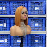 Free Shipping Jesvia Hair #30 Color T Lace Front Bob Wig With Pre Plucked Hairline Straight