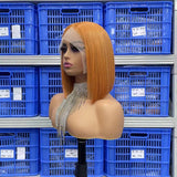 Free Shipping Jesvia Hair #30 Color T Lace Front Bob Wig With Pre Plucked Hairline Straight