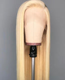 Jesvia Hair Pre Plucked 13x4 Lace Frontal Wig #613 Blonde Color with Baby Hair Around Body Wave-JBB613