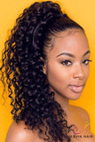 Free Shipping Ponytail Clip in Piece Virgin Human Hair Extension in Straight, Water wave, Body wave, Deep Wave, Kinky Straight Jesvia Hair