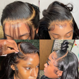 Jesvia Hair 13x6 Lace Front Human Hair Wigs Pre Plucked with Baby Hair Straight