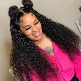 Jesvia Hair 13x6 Lace Front Human Hair Wigs Pre Plucked with Baby Hair Curly