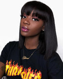 Free Shipping Jesvia Hair Short Bob Wig With Bang Straight-BB121