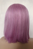 Jesvia Hair Lilac Purple Color 13x4 Lace Front Bob Wig With Pre Plucked Hairline Straight