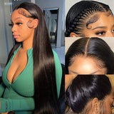 Jesvia Hair 250% Density Invisible HD 13x4 Lace Frontal Wig with Baby Hair Straight