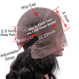 Jesvia Hair 250% Density 360 Pre Plucked Lace Frontal Wig with Baby Hair Around Loose Wave
