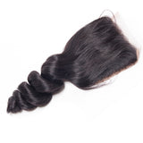Jesvia Hair Brazilian Virgin hair 4x4 Top Closure Loose Wave