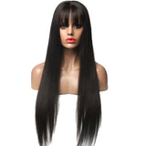 Jesvia Hair 13x4 Lace Front Human Hair Wigs Pre Plucked with Bang Brazilian Straight