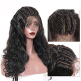 Jesvia Hair 250% Density 360 Pre Plucked Lace Frontal Wig with Baby Hair Around Body Wave