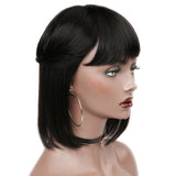 Free Shipping Jesvia Hair Short Bob Wig With Bang Straight-BB121