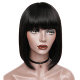 Free Shipping Jesvia Hair Short Bob Wig With Bang Straight-BB121