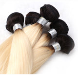 Jesvia Hair 3 Bundles Deal #1B/#613 Ombre Blonde Color Hair Straight