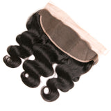 Jesvia Hair Brazilian Virgin Hair 4x13 Lace Frontal Body Wave