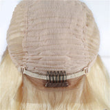 Jesvia Hair Pre Plucked 13x4 Lace Frontal Wig #613 Blonde Color with Baby Hair Around Straight-JBL613