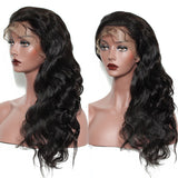 Jesvia Hair 250% Density 360 Pre Plucked Lace Frontal Wig with Baby Hair Around Body Wave