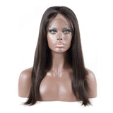 13x4 Lace Front Human Hair Wigs Pre Plucked with Baby Hair Brazilian Straight--LWS33