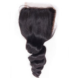 Jesvia Hair Brazilian Virgin hair 4x4 Top Closure Loose Wave