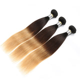 Jesvia Hair 3 Bundles Deal #1B/4/27 3 Tone Ombre Color Hair Straight