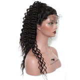 Jesvia hair Full Lace Human Hair Wigs With Baby Hair Brazilian Deep Wave