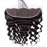 Jesvia Hair Brazilian Loose Deep Wave Hair 3 Bundles With 4x13 Lace Frontal
