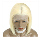 Free Shipping Jesvia Hair #613 Blonde 13x4 Lace Front Bob Wig With Pre Plucked Hairline Straight
