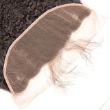 Jesvia Hair Brazilian Kinky Straight Hair 3 Bundles With 4x13 Lace Frontal
