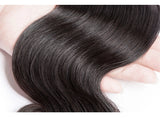 Jesvia Hair Brazilian Hair Body Wave 3 Bundles With 1 Lace Closure