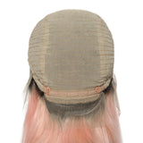 Jesvia Hair Pink Ombre Color 13x4 Lace Front Bob Wig With Pre Plucked Hairline Straight