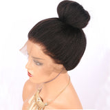 Jesvia Hair 13x4 Lace Front Human Hair Wigs Pre Plucked with Baby Hair Brazilian Kinky Straight