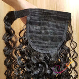 Free Shipping Ponytail Clip in Piece Virgin Human Hair Extension in Straight, Water wave, Body wave, Deep Wave, Kinky Straight Jesvia Hair