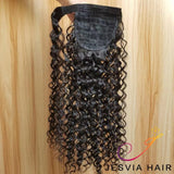 Free Shipping Ponytail Clip in Piece Virgin Human Hair Extension in Straight, Water wave, Body wave, Deep Wave, Kinky Straight Jesvia Hair