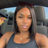 Free Shipping 5x5 Closure Bob Wig With Pre Plucked Hairline Straight Jesvia Hair