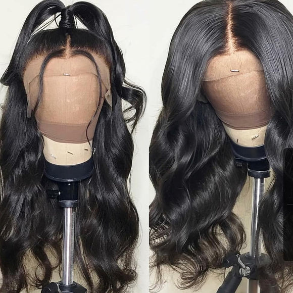 Jesvia Hair 250% Density 360 Pre Plucked Lace Frontal Wig with Baby Hair Around Body Wave
