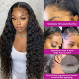 Jesvia Hair 13x6 Lace Front Human Hair Wigs Pre Plucked with Baby Hair Curly