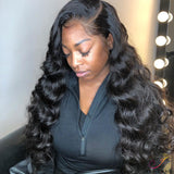 Jesvia Hair Brazilian Loose Deep Wave Hair 3 Bundles With 4x13 Lace Frontal