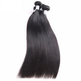 Jesvia Hair Brazilian Straight Hair 3 Bundles With 4x13 Lace Frontal