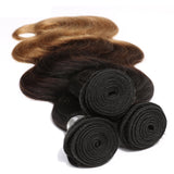 Jesvia Hair 3 Bundles Deal #1B/4/27 3 Tone Ombre Color Hair Body Wave