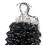 Jesvia Hair Brazilian Hair Kinky Curly 3 Bundles With 1 Lace Closure