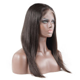 13x4 Lace Front Human Hair Wigs Pre Plucked with Baby Hair Brazilian Straight--LWS33