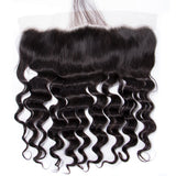 Jesvia Hair Brazilian Loose Deep Wave Hair 3 Bundles With 4x13 Lace Frontal