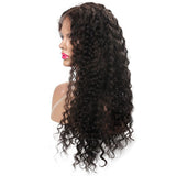 Jesvia Hair 13x4 Lace Front Human Hair Wigs Pre Plucked with Baby Hair Brazilian Deep Wave-LWD22