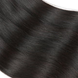 Jesvia Hair Brazilian Hair Straight 3 Bundles With 1 Lace Closure