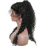 Jesvia hair Full Lace Human Hair Wigs With Baby Hair Brazilian Deep Wave