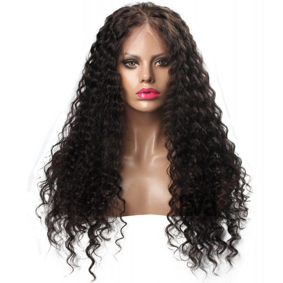 Jesvia Hair 13x4 Lace Front Human Hair Wigs Pre Plucked with Baby Hair Brazilian Deep Wave-LWD22